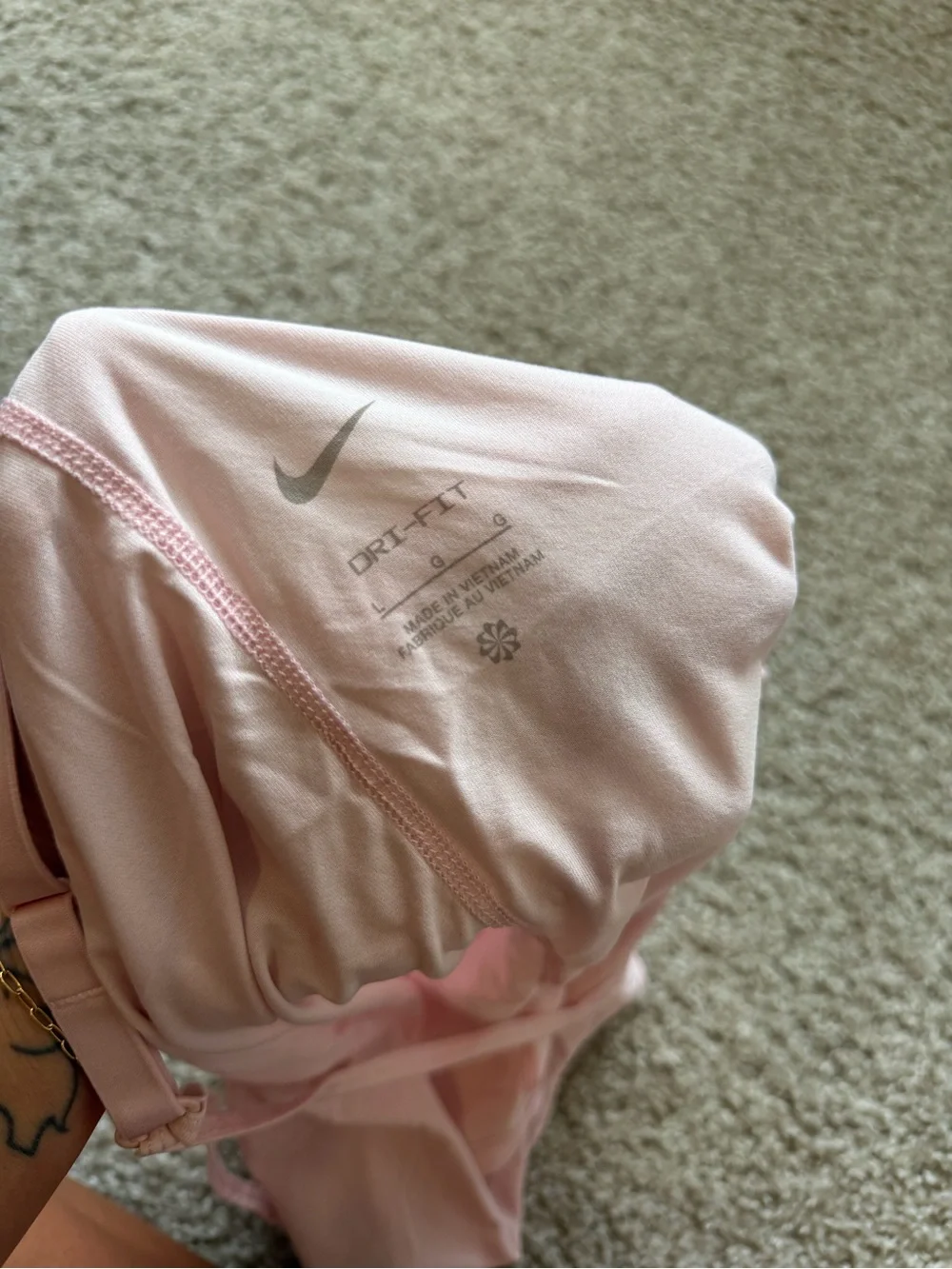 Nike Women’s Pale Pink Adjustable-Strap Tank Top